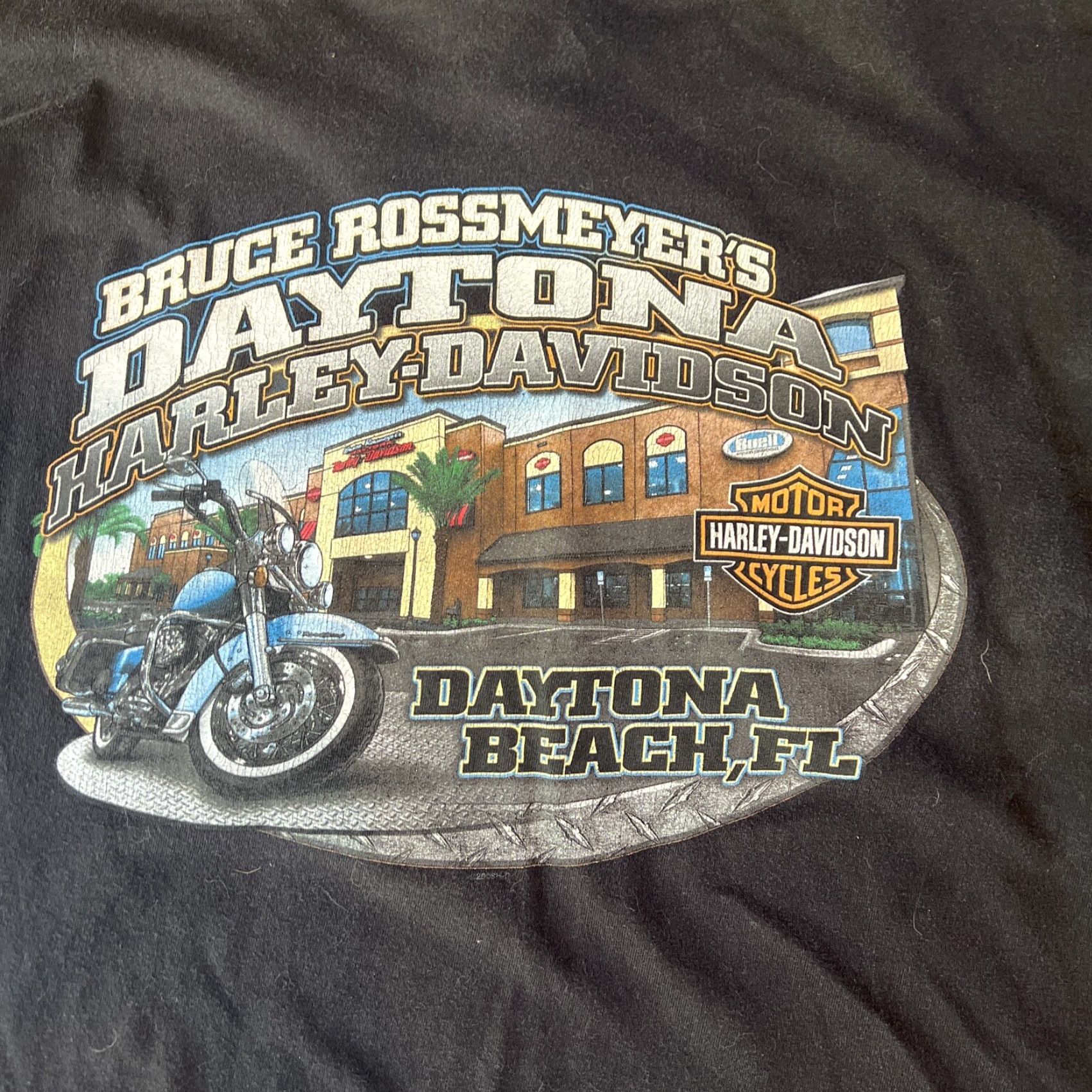 Harley Davidson VINTAGE 2003 Harley Davidson Biker T-Shirt XL Black 3D Emblem Daytona Mens Size US XL / EU 56 / 4 - 5 Thumbnail