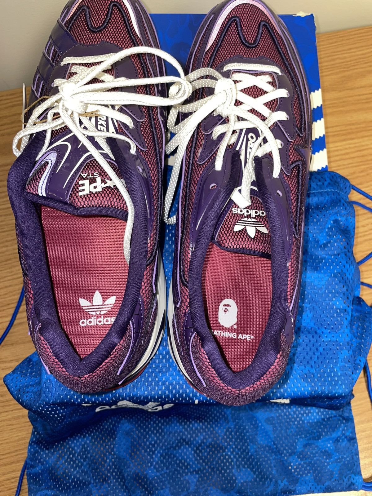 Adidas × Bape Men’s 12.5 Purple Bape Adidas Orketro Dead Stock Size US 12.5 / EU 45-46 - 9 Thumbnail
