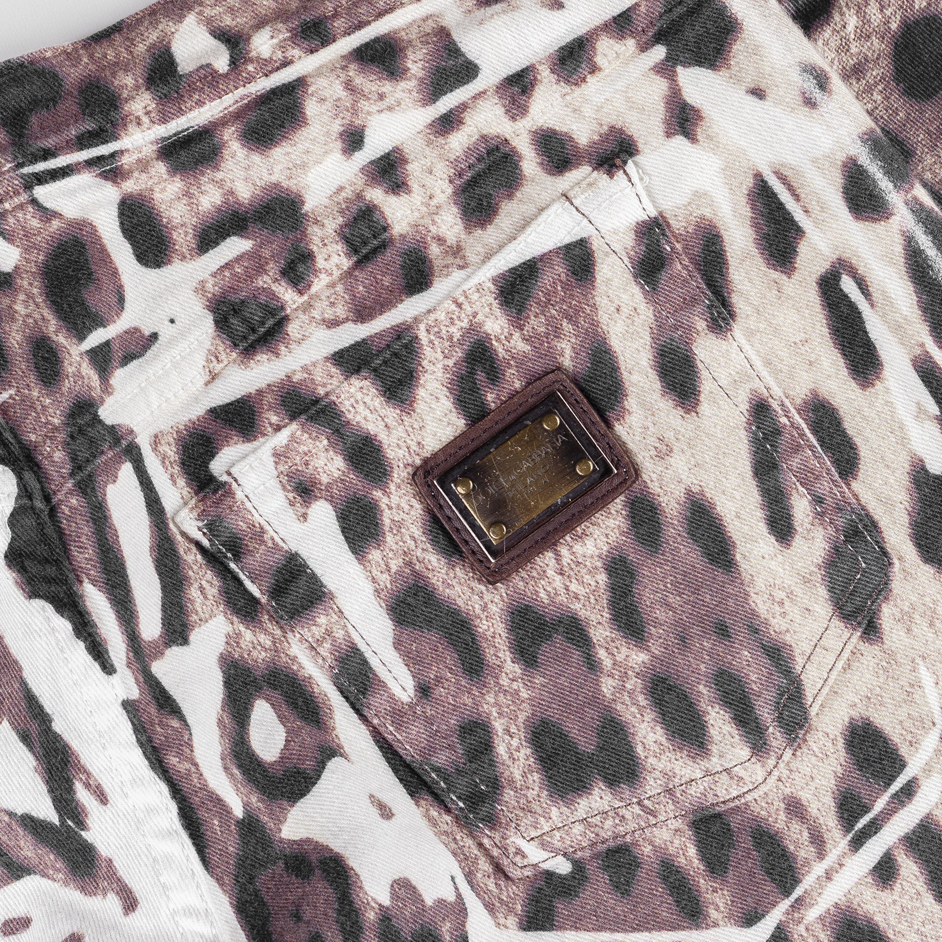 Dolce & Gabbana Dolce & Gabbana Cheetah Skinny Mid Rise Vintage Pants (S) Size 26" / US 2 / IT 38 - 4 Thumbnail