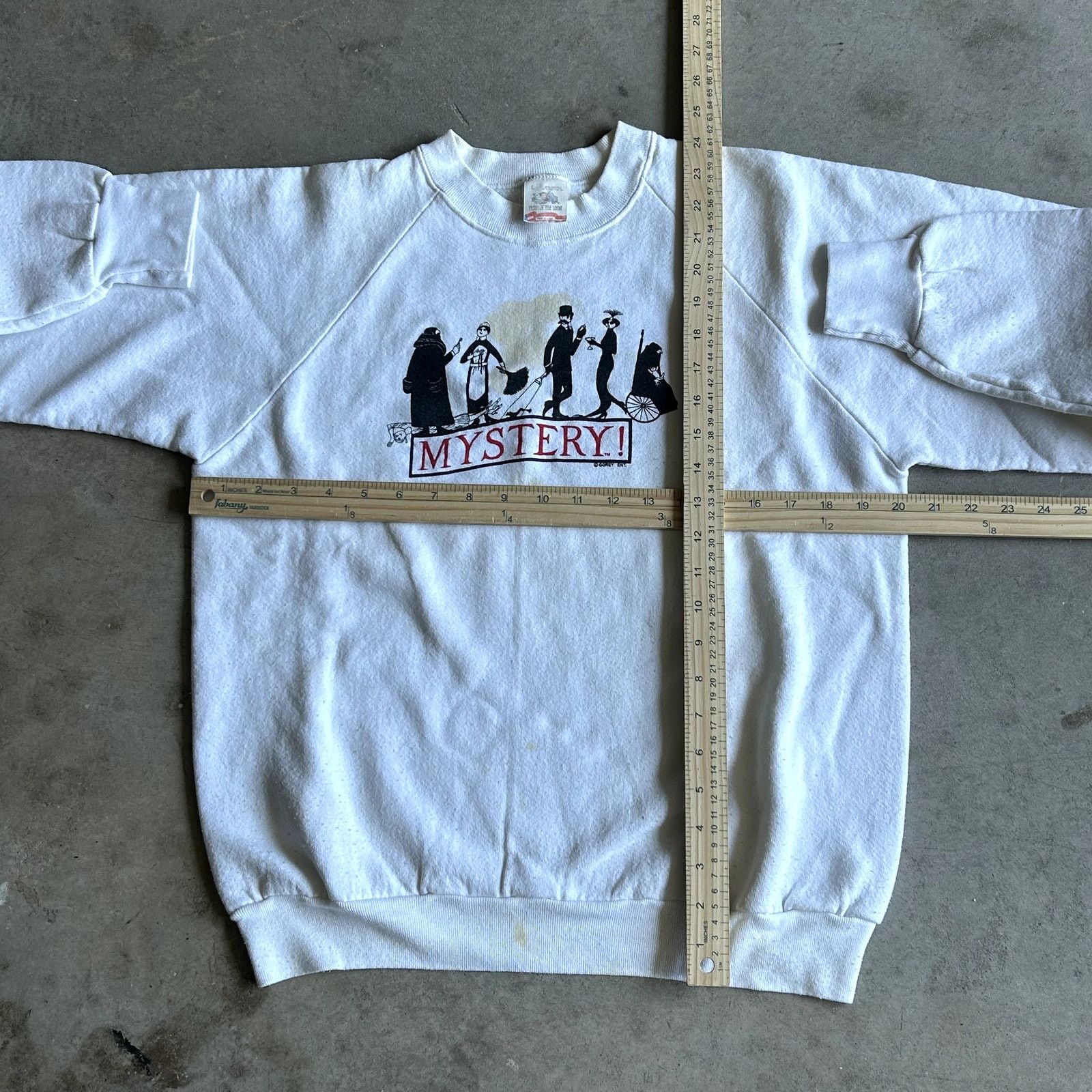Fruit Of The Loom Vintage 90s Mystery Tv Show Crewneck Large Stained Size US L / EU 52-54 / 3 - 4 Thumbnail