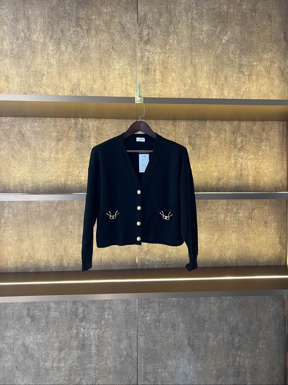 Celine Celine Triomphe Hardware Cashmere Cardigan Size M Size M / US 6-8 / IT 42-44 - 1 Thumbnail