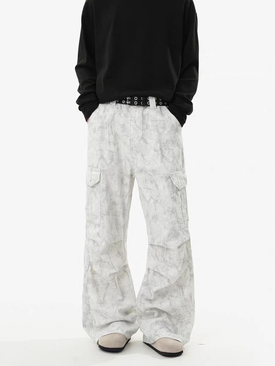 Japanese Brand × Jean Workwear tie-dye high street casual paratrooper trousers Size US 32 / EU 48 - 1 Thumbnail