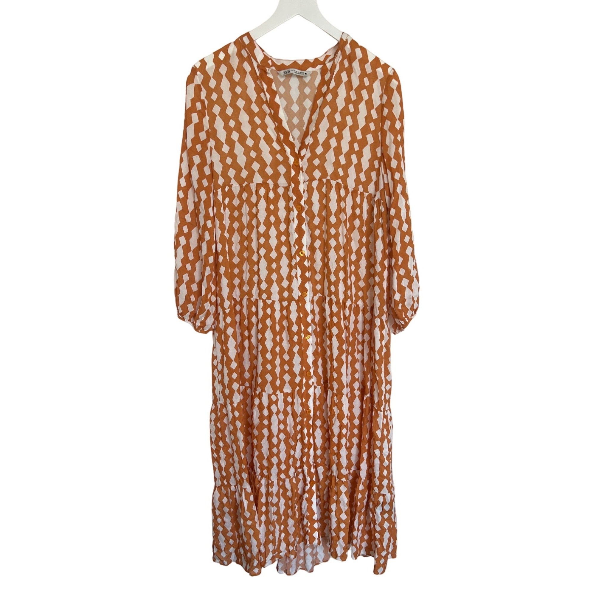 Zara Zara Geo Print Midi Dress Size XS / US 0-2 / IT 36-38 - 2 Thumbnail
