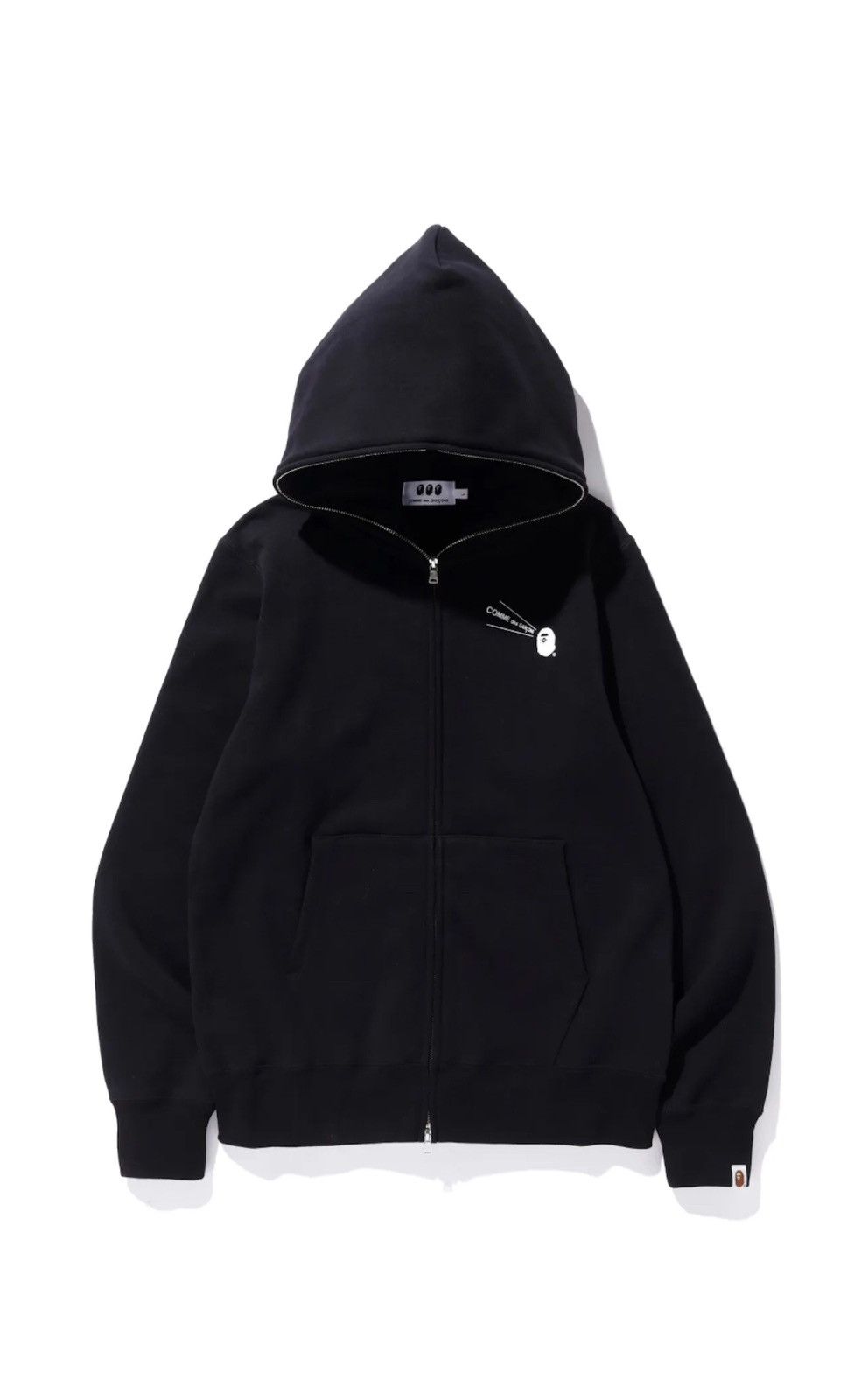人気話題コラボBAPE x Comme des Garcons Full Zip Hoodie Black 25613 comme des garcons osaka x bape full zip hoody black L