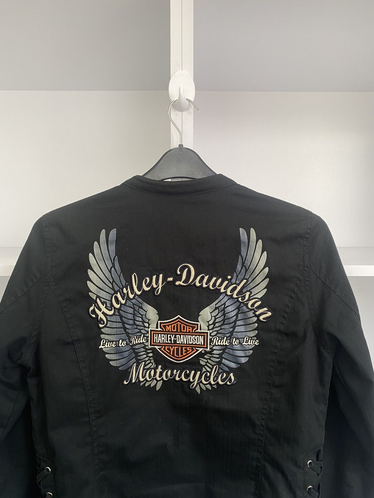 Harley Davidson × Vintage Vintage Harley-Davidson Motorcycles Big Logo Women’s Jacket Size M / US 6-8 / IT 42-44 - 11 Thumbnail