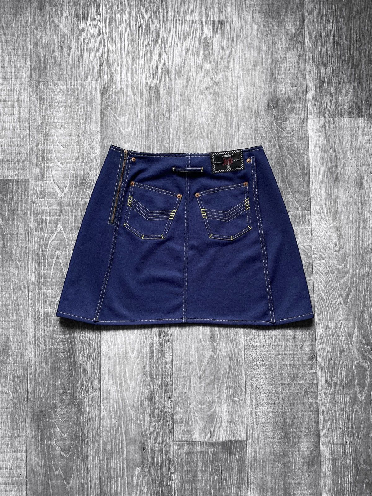 Jean Paul Gaultier Women’s Archival Gaultier Jeans Blue Polyester Mini Skirt Size 28" / US 6 / IT 42 - 3 Thumbnail