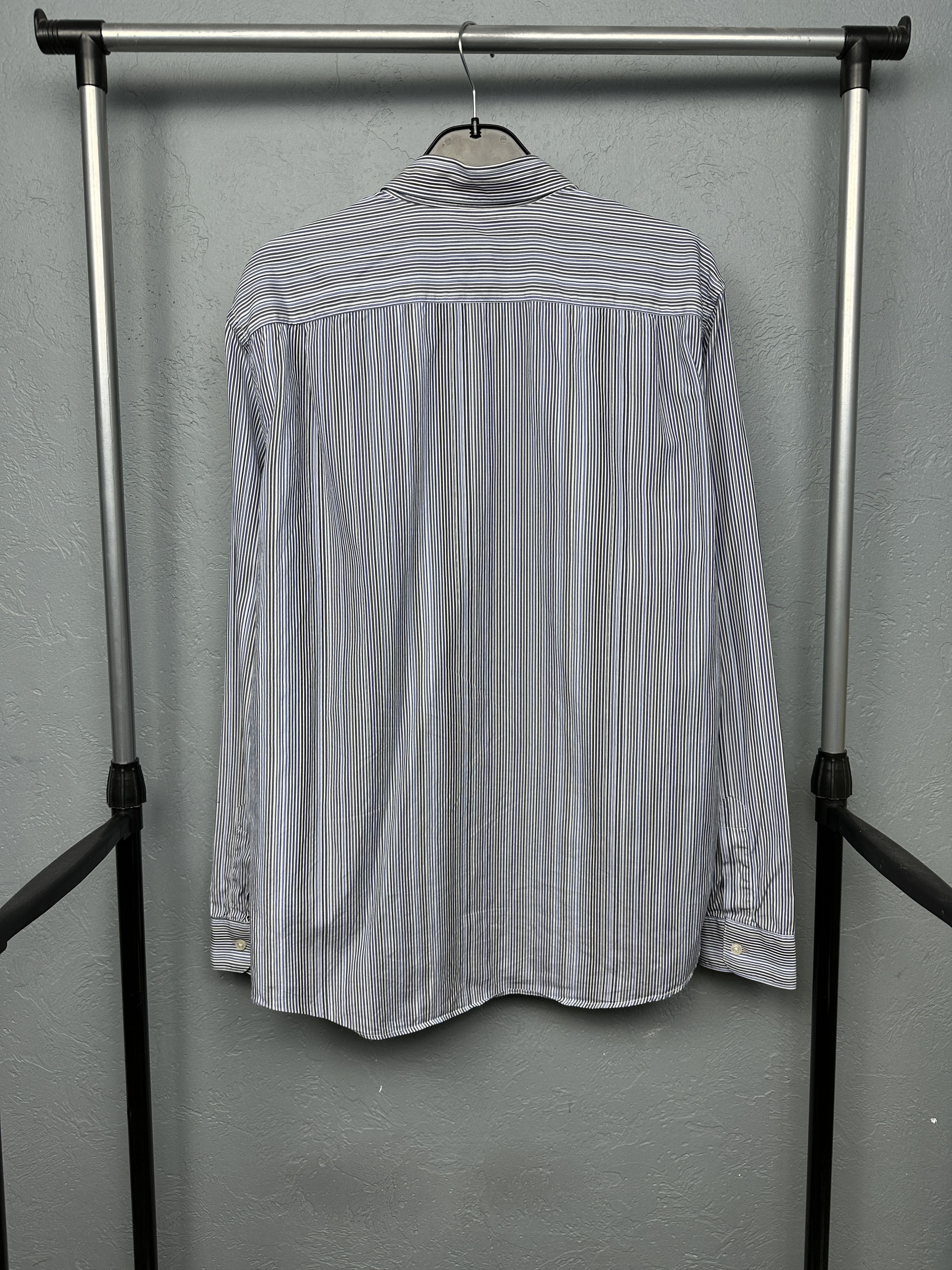 Paul Smith Paul Smith London Mens Striped Long Sleeve Shirt Size US XL / EU 56 / 4 - 7 Thumbnail