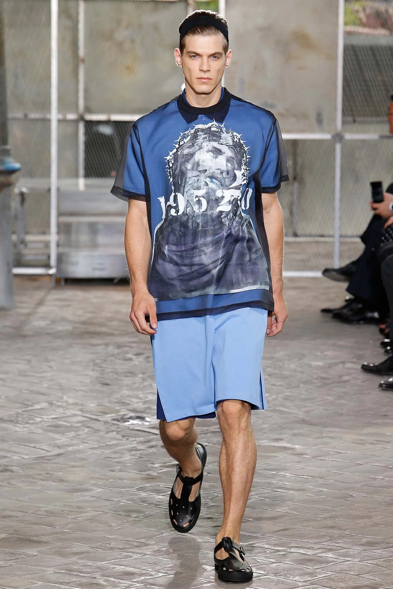 Givenchy Black Jesus 19520 Organza Silk Oversized T-Shirt Size XS / US 0-2 / IT 36-38 - 6 Thumbnail