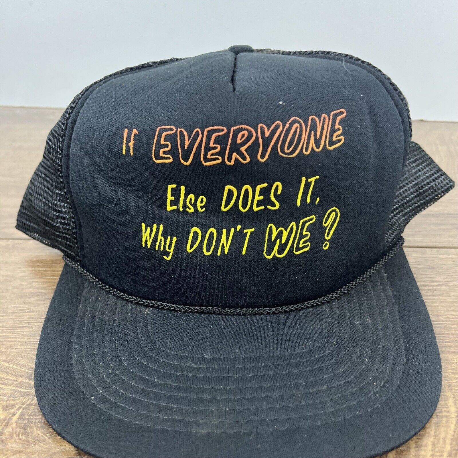 Other Why Don't We Hat Black Cap Hat Everyone Else Does Adjustable Size ONE SIZE - 6 Thumbnail