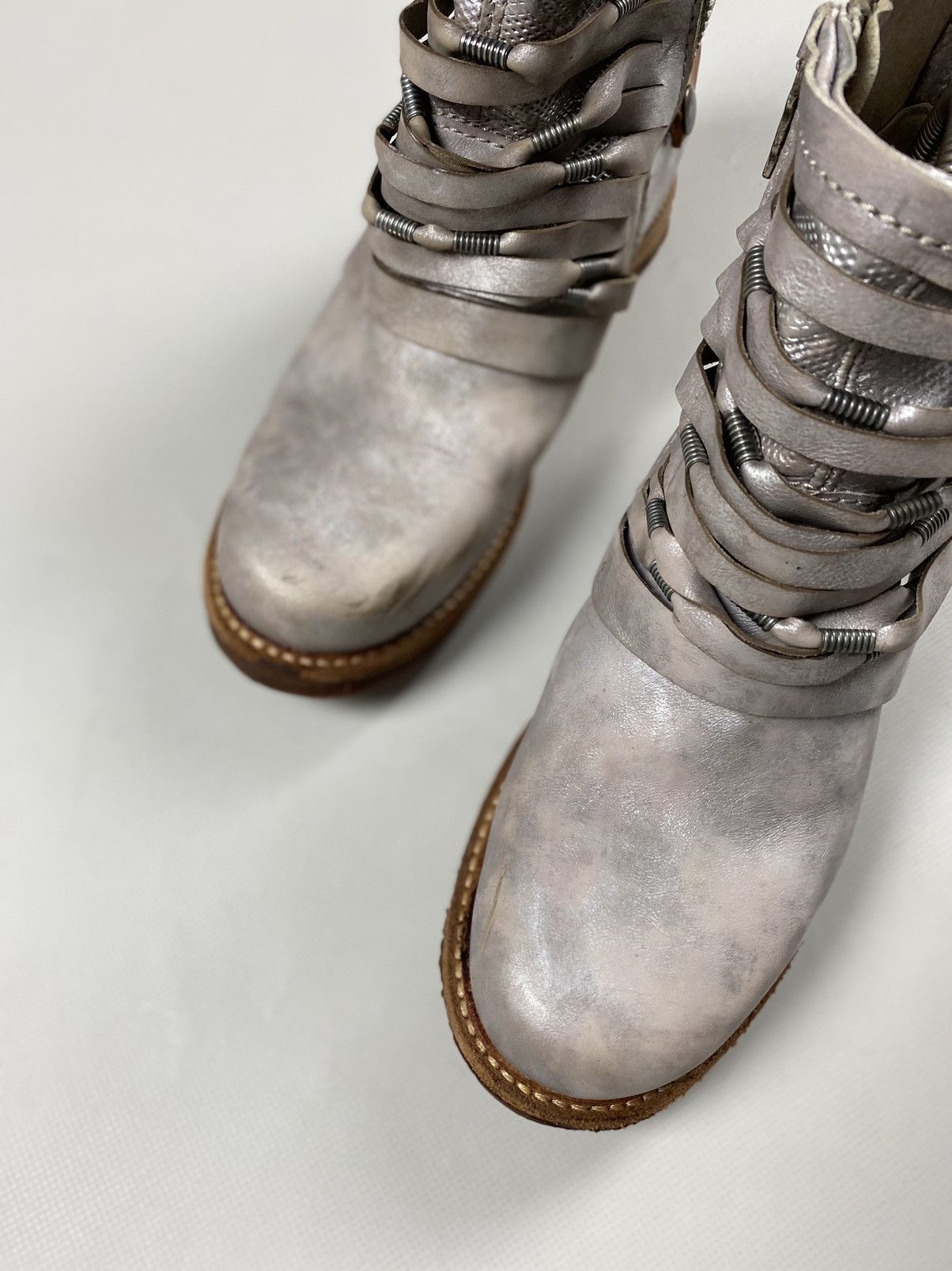 A.S.98 A.S. 98 ladies avant-garde ankle combat boots shoes size 37 Size US 7 / IT 37 - 8 Thumbnail