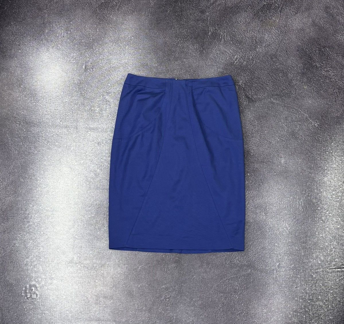 Versace Jeans Couture Versace Jeans Couture Blue Cotton/Viscose Luxury Midi Skirt Size 30" / US 8 / IT 44 - 1 Thumbnail
