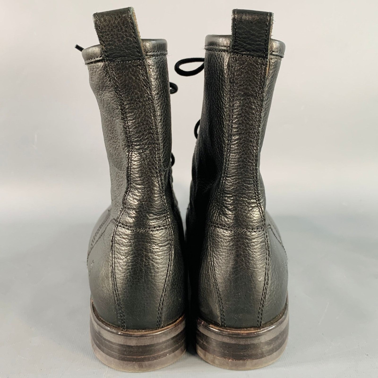 Frye FRYE Size 11 Black Leather Rubber Sole Lace-Up Boots Size US 11 / IT 41 - 3 Thumbnail