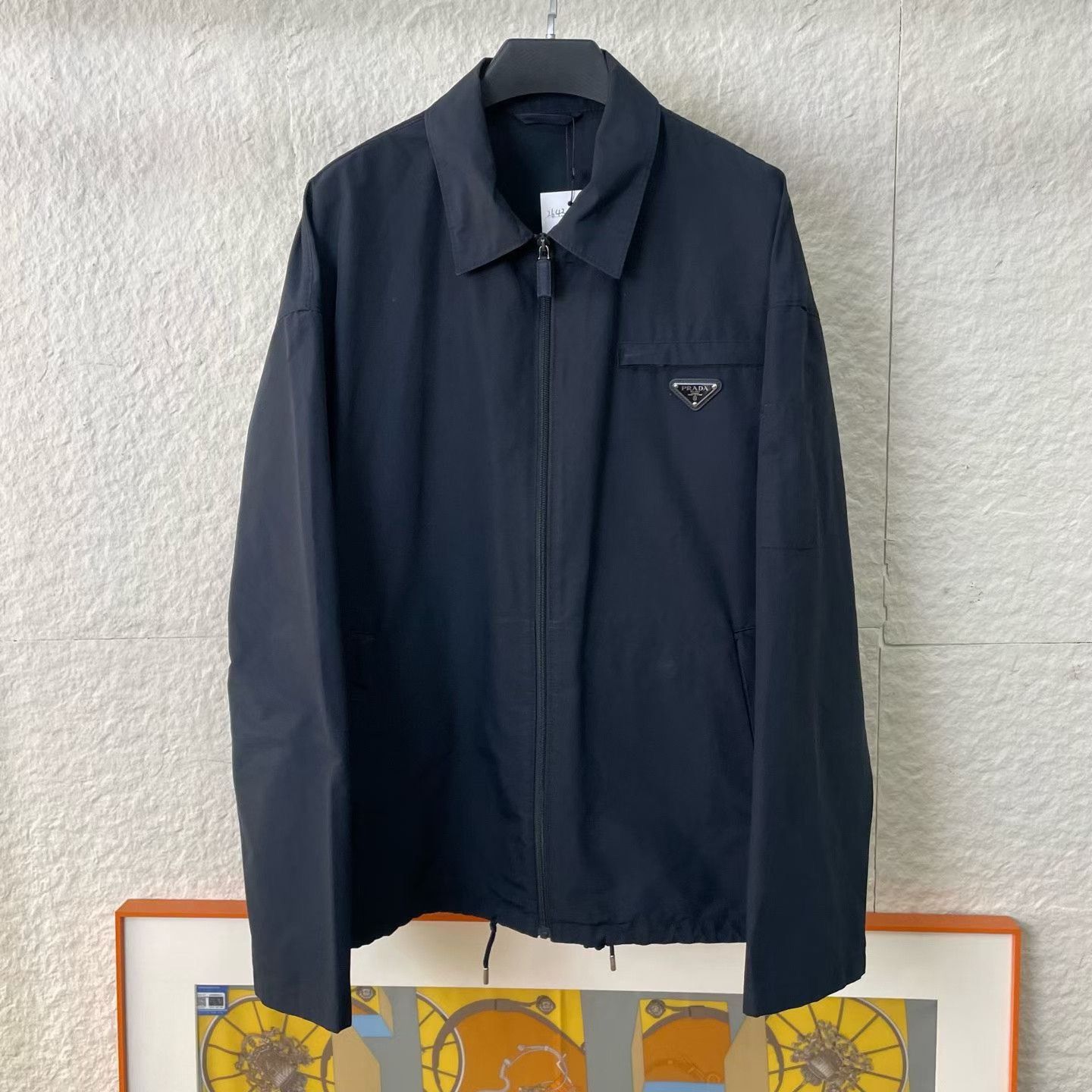 Prada Prada Chest Triangle Steel Logo Zip Jacket Size US XL / EU 56 / 4 - 1 Thumbnail