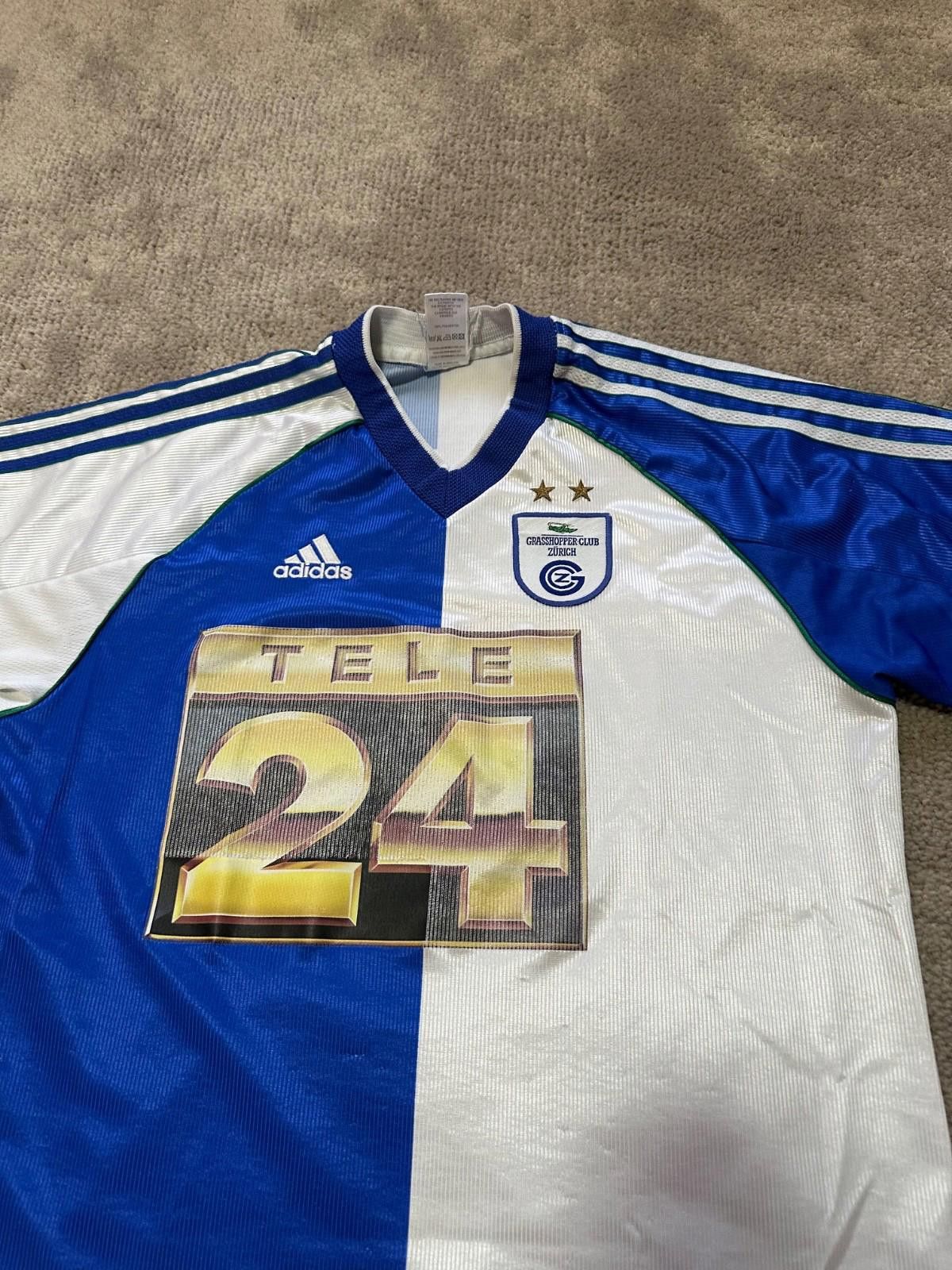 Adidas GRASSHOPPERS 1999 2000 HOME FOOTBALL SHIRT JERSEY Sz M Size US M / EU 48-50 / 2 - 3 Thumbnail