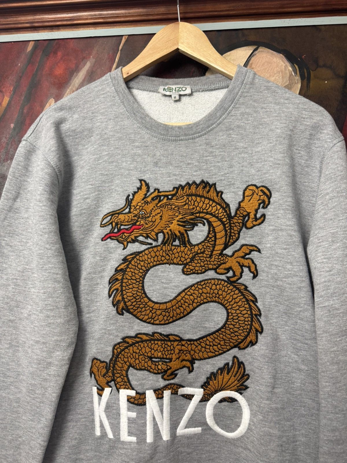 Kenzo Vintage Kenzo Paris Dragon Sweatshirt Crewneck big logo Y2K Size US M / EU 48-50 / 2 - 2 Thumbnail