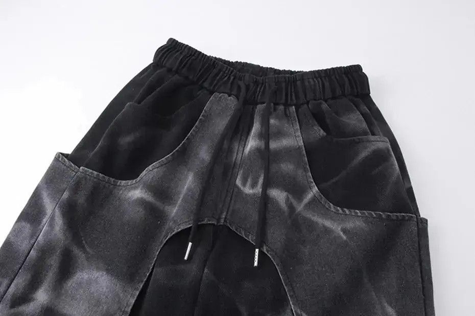 Japanese Brand Two Piece Black Baggy Jeans Size US 32 / EU 48 - 6 Thumbnail