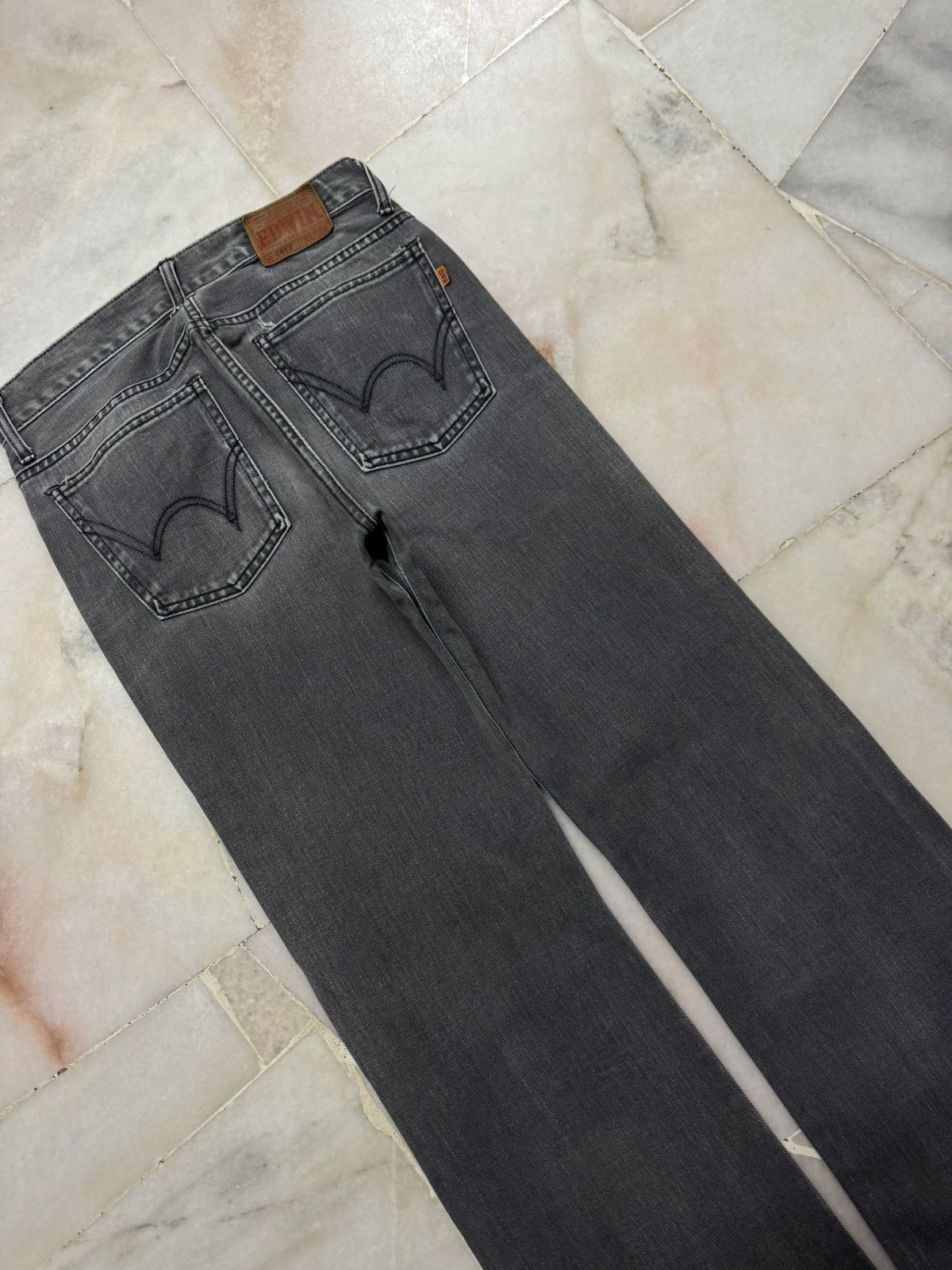 Edwin 💥Flare💥Insane 90s EDWIN Sand Washed Faded Bootcut Distressed Size US 28 / EU 44 - 15 Thumbnail