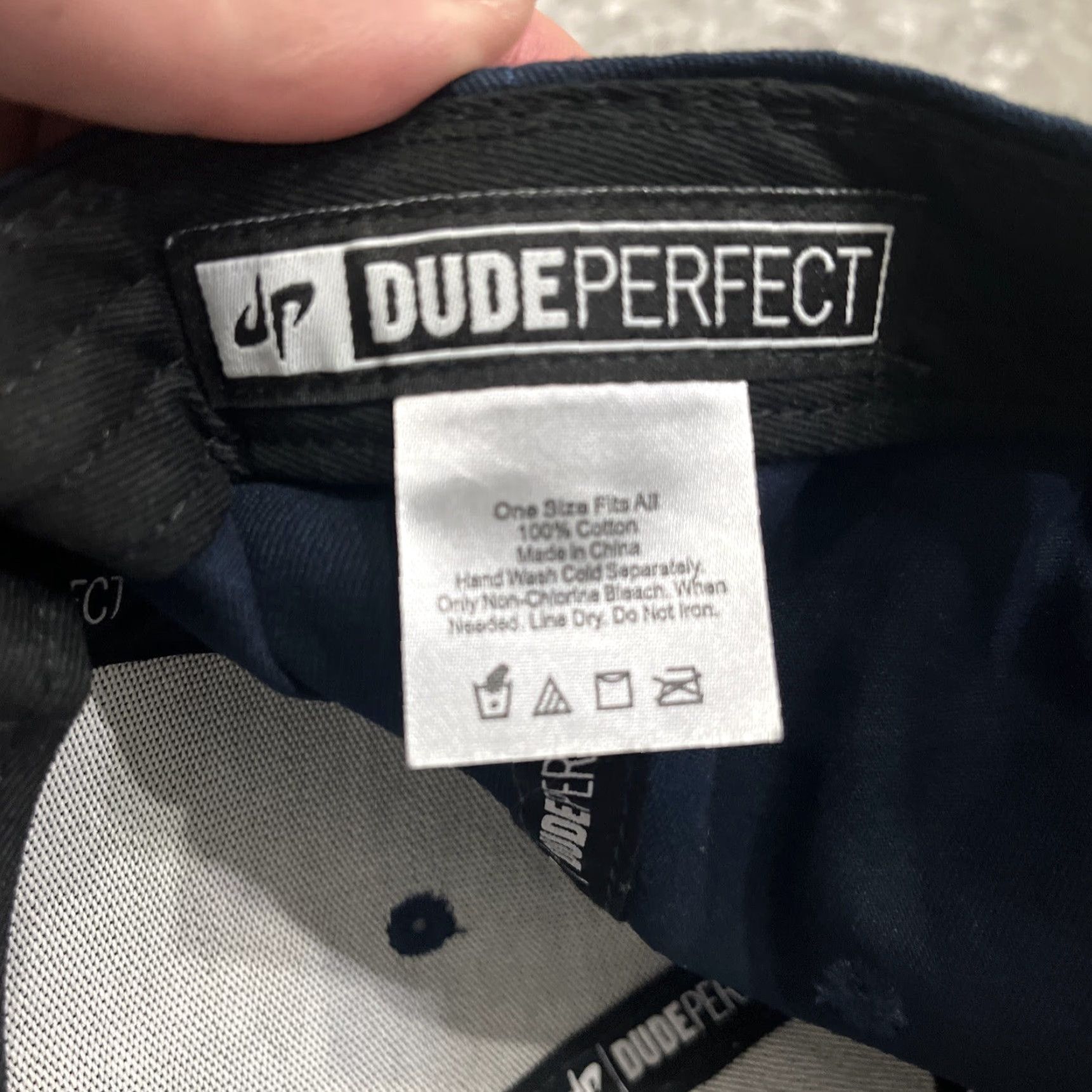 Vintage Dude Perfect Hat 2023 Panda - Monium Tour SnapBack Adjustable Cap Blue Canvas Cotton Solid Pattern Men | Snapback Hat | Adjustable Cap | One Size Size ONE SIZE - 6 Thumbnail