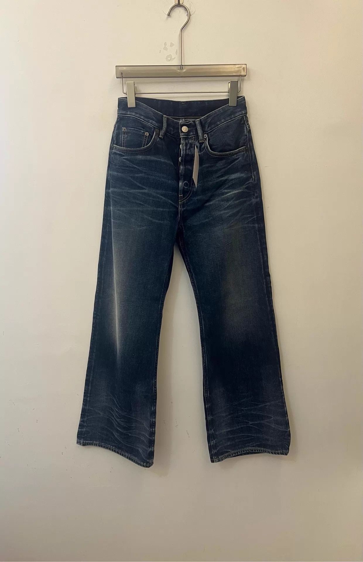 Acne Studios Acne Leather Patch MR Loose Straight Jean W 24/30 Size 24" / US 00 / IT 34 - 1 Thumbnail