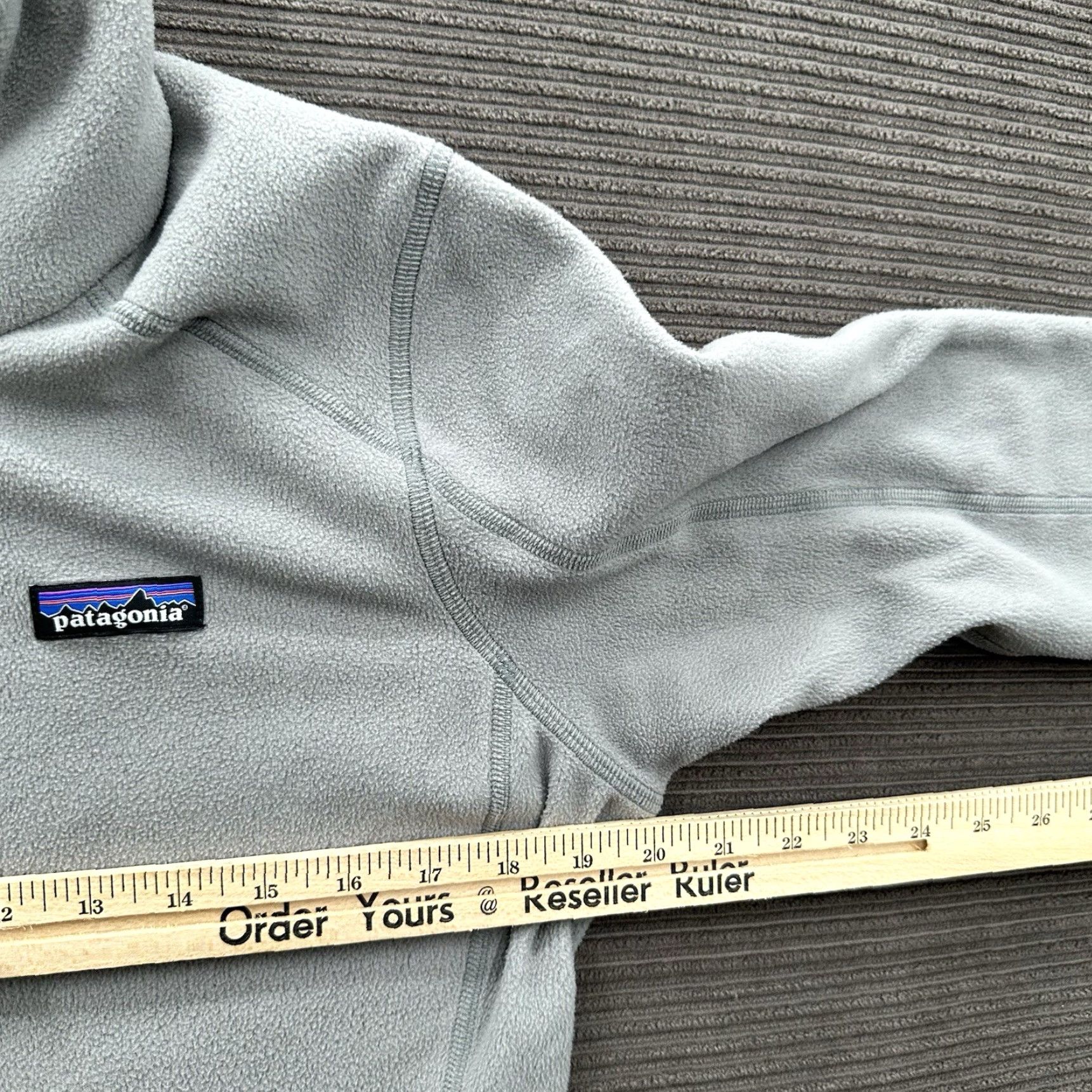 Patagonia Patagonia Sweater Women M Gray Polyester Fleece Embroidered Logo Zipper Pockets Mock Neck Pullover Fashion Outdoor Lightweight Size M / US 6-8 / IT 42-44 - 5 Thumbnail