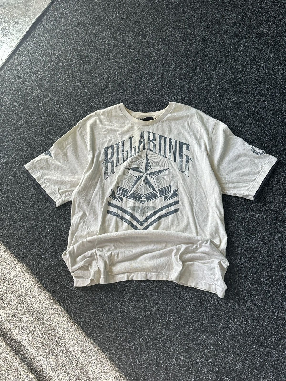Billabong × Vintage 🚨Vintage 90s Big Logo BILLABONG Beige short sleeve Y2K Size US XXL / EU 58 / 5 - 1 Thumbnail