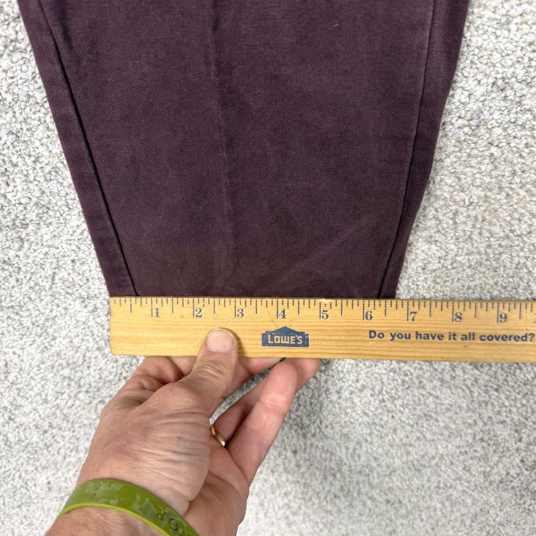 Old Navy Old Navy Chino Pants Mens 29x29 Maroon Slim Fit Utility Khaki Preppy Flat Front Size US 29 - 3 Thumbnail
