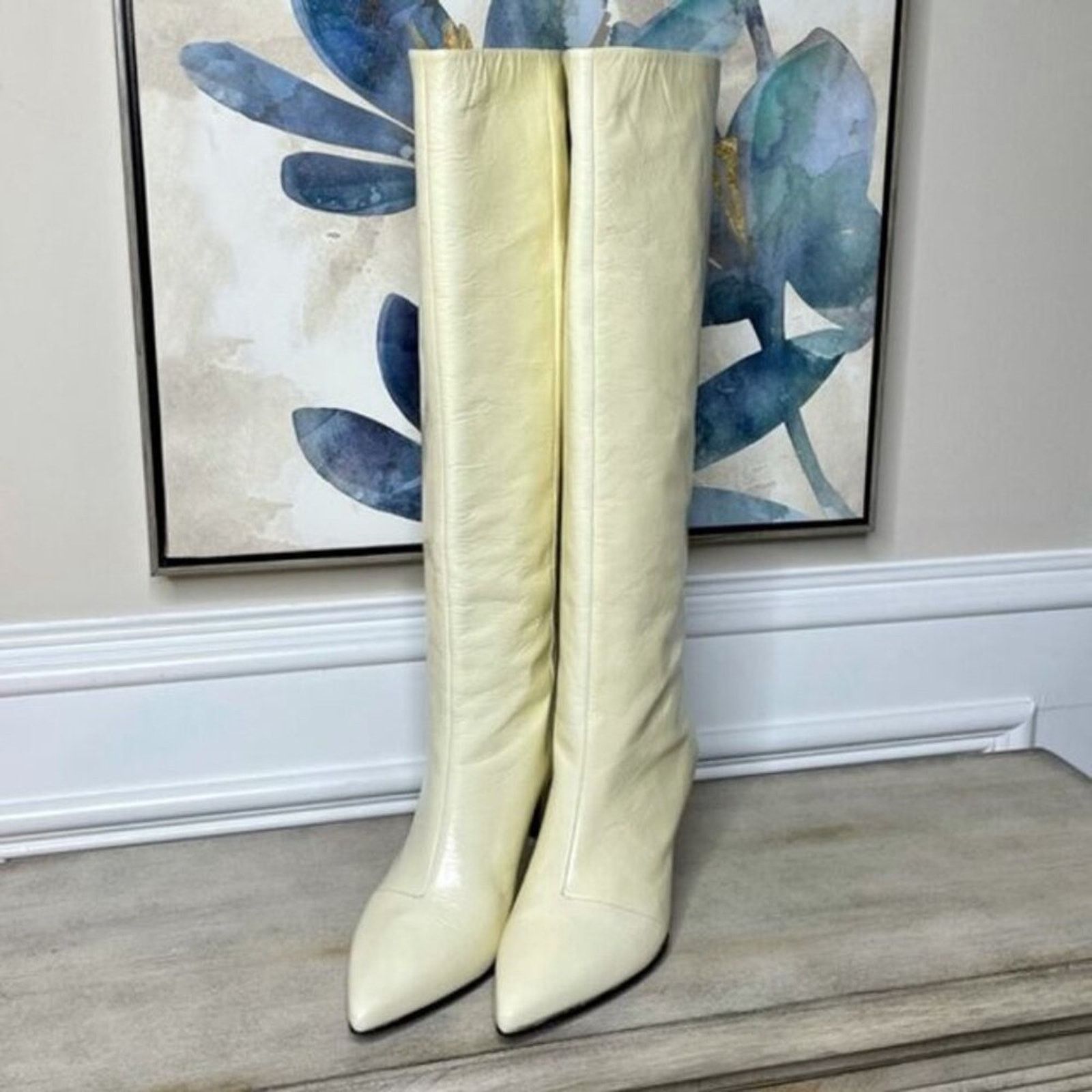 Rag & Bone Rag & Bone Beha Knee High Crinkled Leather Boots Size US 10 / IT 40 - 3 Thumbnail