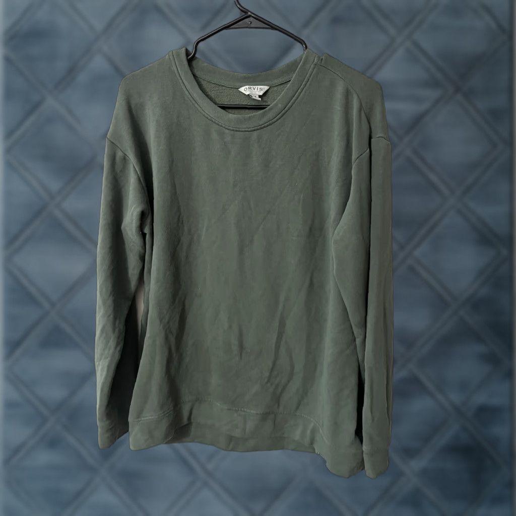 Orvis VINTAGE Orvis Shirt Mens M Green Crew Neck Long Sleeve Jersey Cotton Blend Classic Collection Size US M / EU 48-50 / 2 - 1 Thumbnail