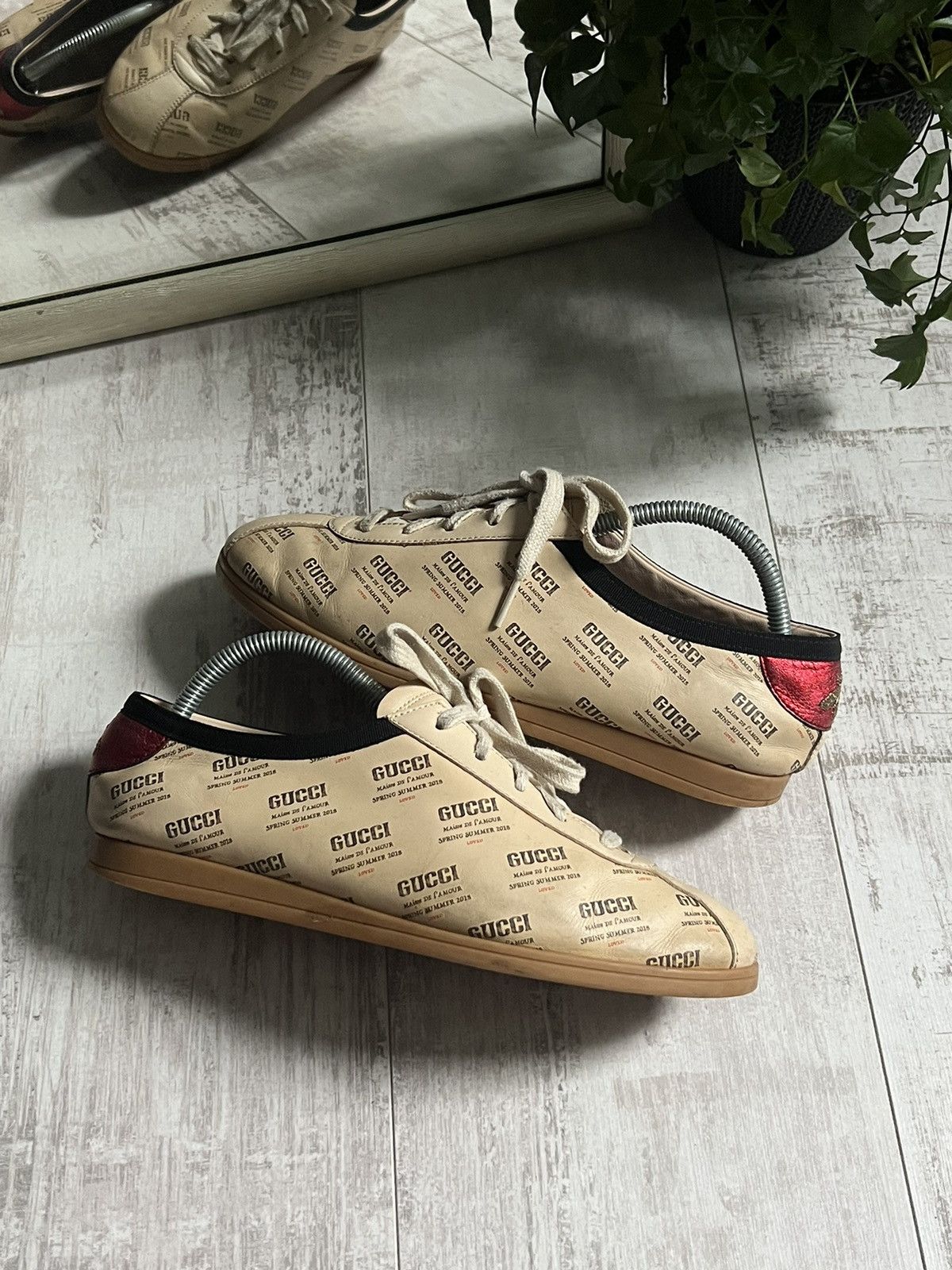 Gucci 2018 Falacer Low Top Calfskin Shoes Monogram