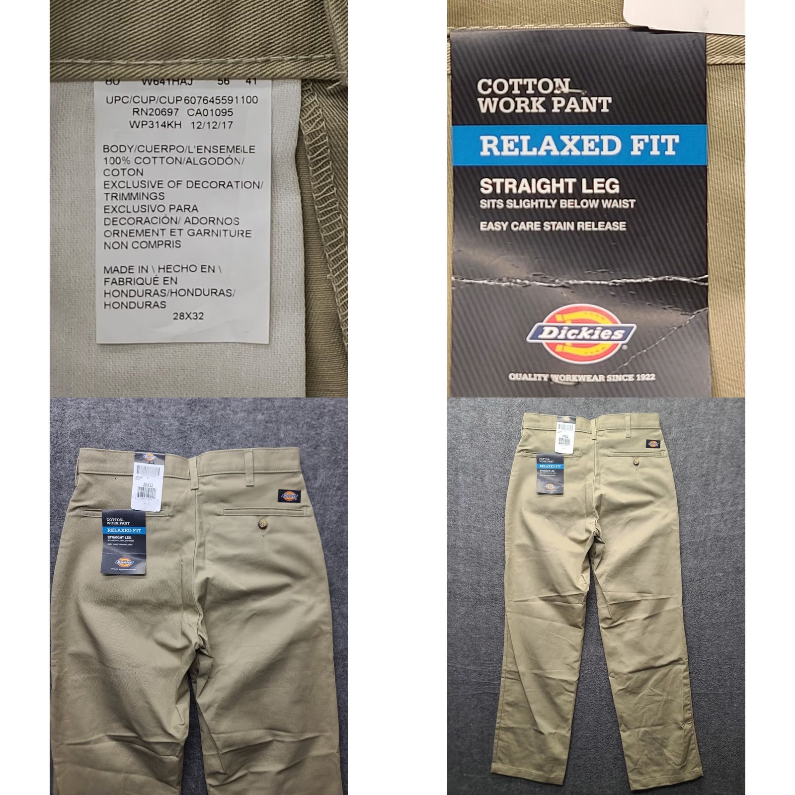 Dickies Dickies Work Pants Mens 28x32 Relaxed Fit Straight Leg Cotton Workwear Pants Size US 28 / EU 44 - 8 Thumbnail