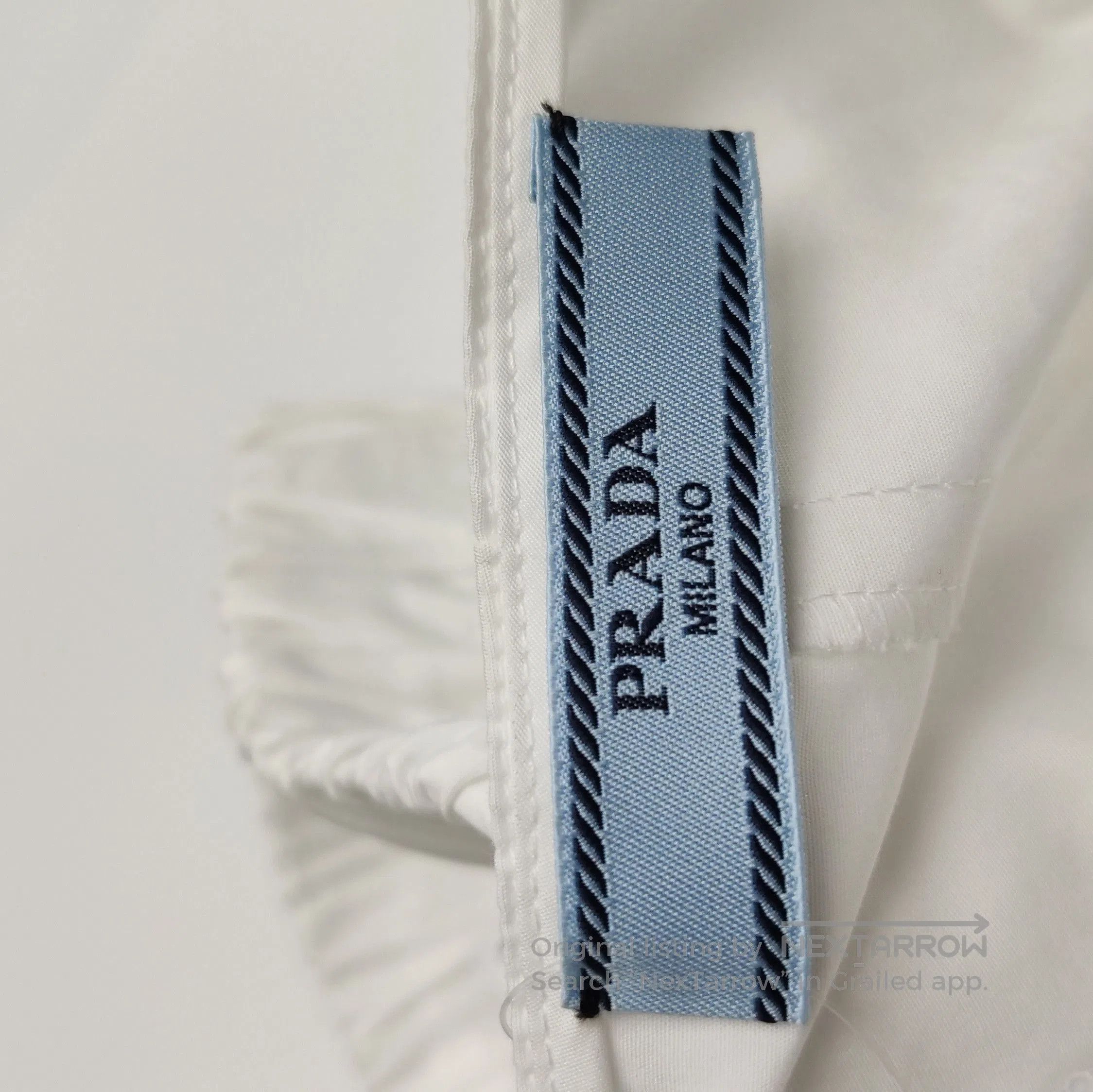 Prada Prada Polka Dot Cutout Logo Shorts in White . Size 41" - 5 Thumbnail