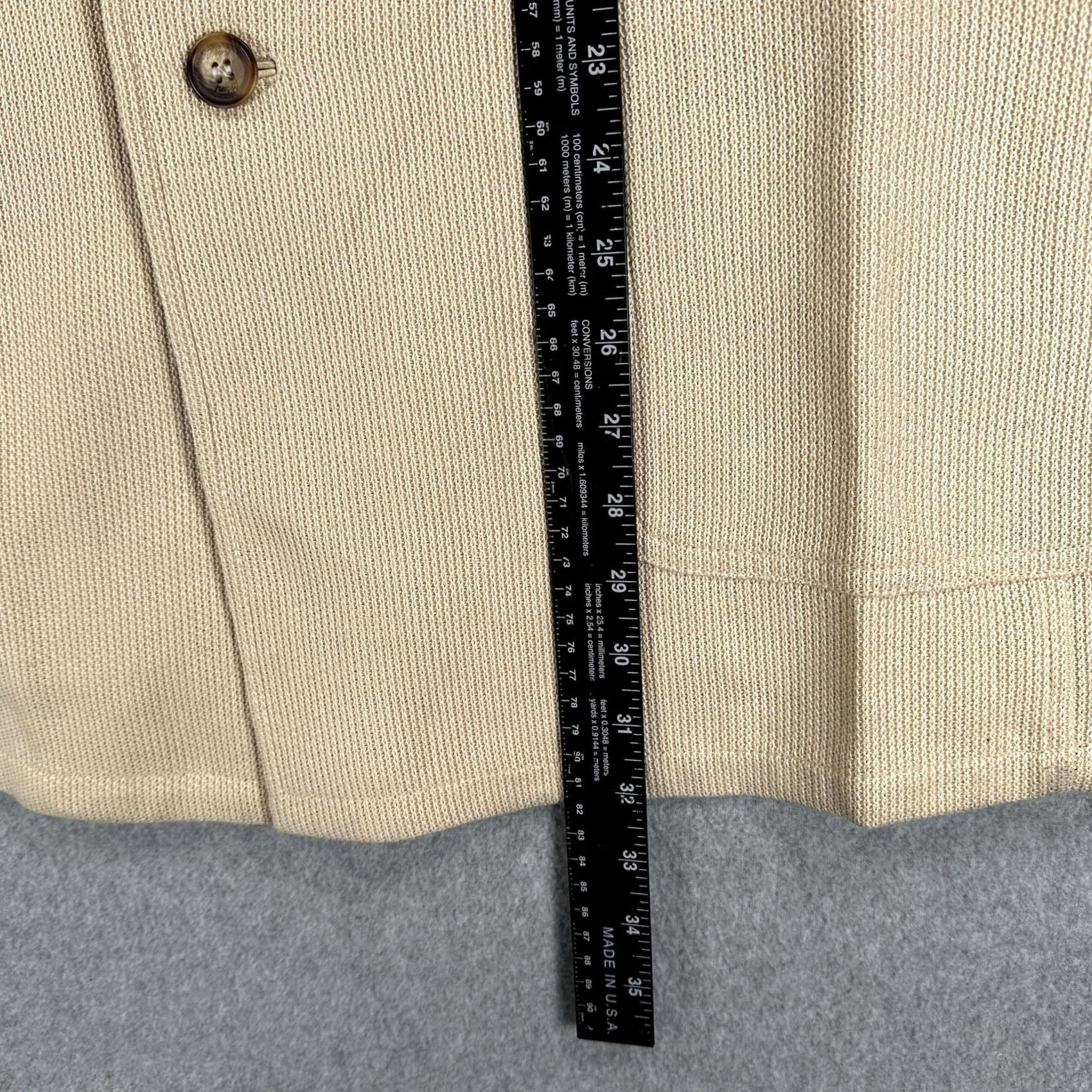 Brioni VINTAGE Brioni Sport Coat Mens M Beige Cotton Cashmere Leather Italy Shirt Size US M / EU 48-50 / 2 - 7 Thumbnail