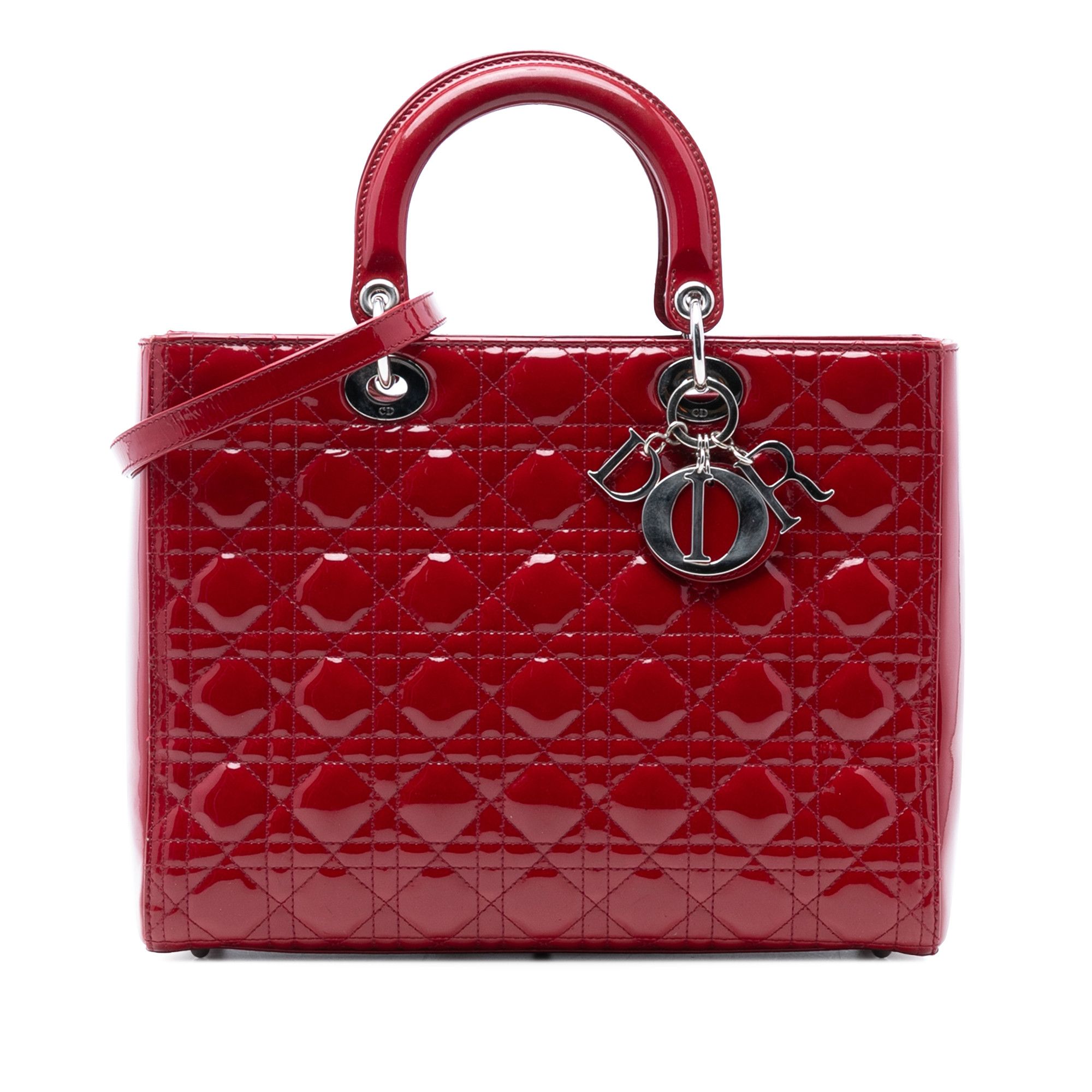 Dior Large Patent Cannage Lady Dior