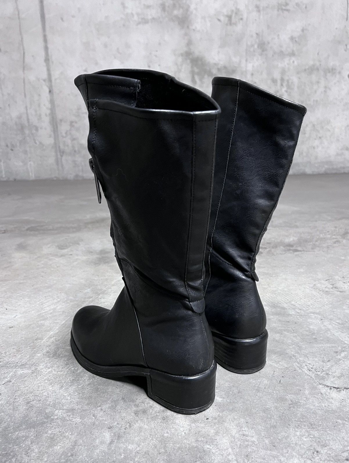 Vintage Avant Garde Asymmetrical Zip Leather A.S.98 Style Boots Size US 8 / IT 38 - 5 Thumbnail