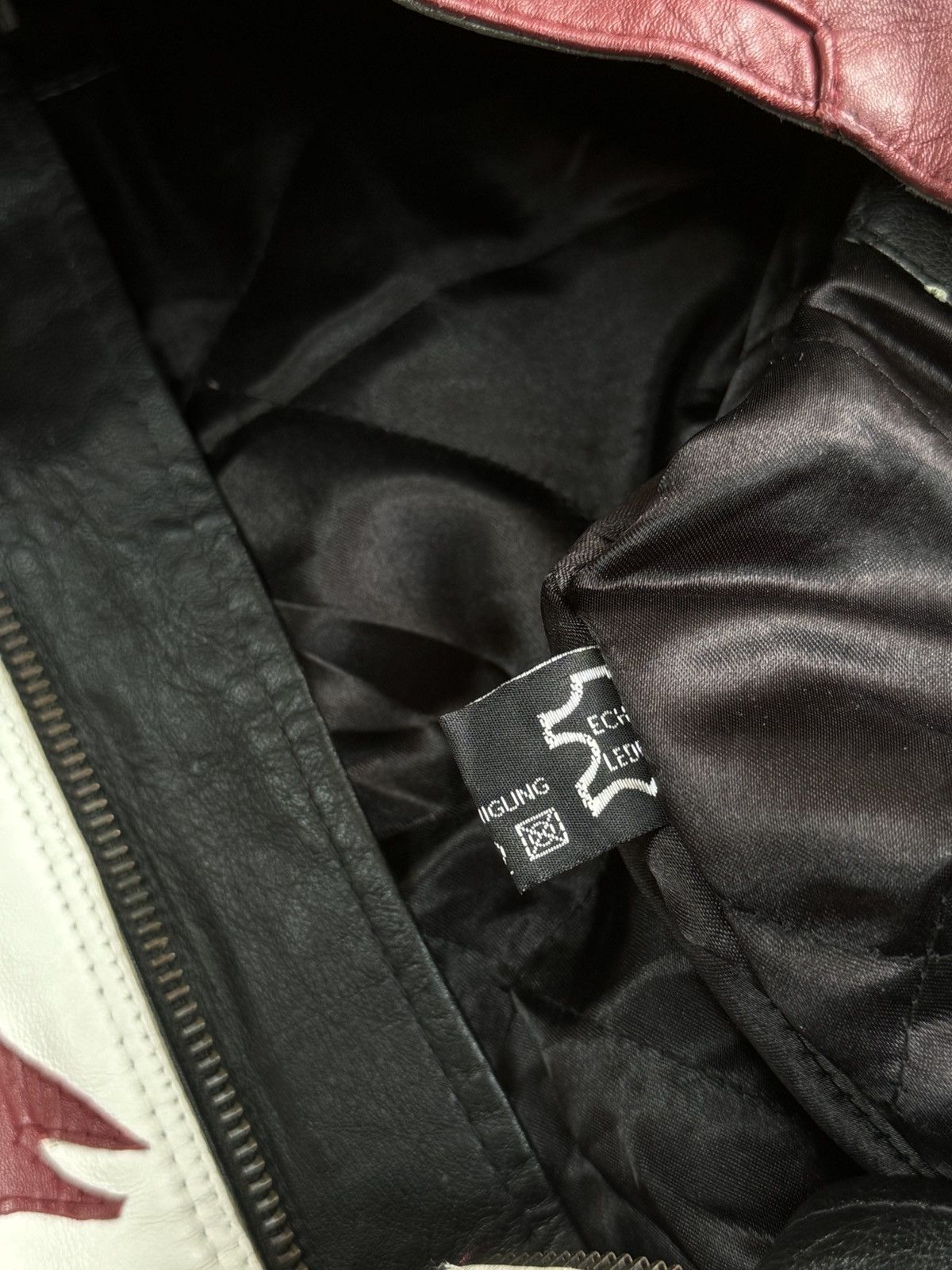 Red Bull Vintage leather jacket Red Bell original retro casual item Size US L / EU 52-54 / 3 - 4 Thumbnail