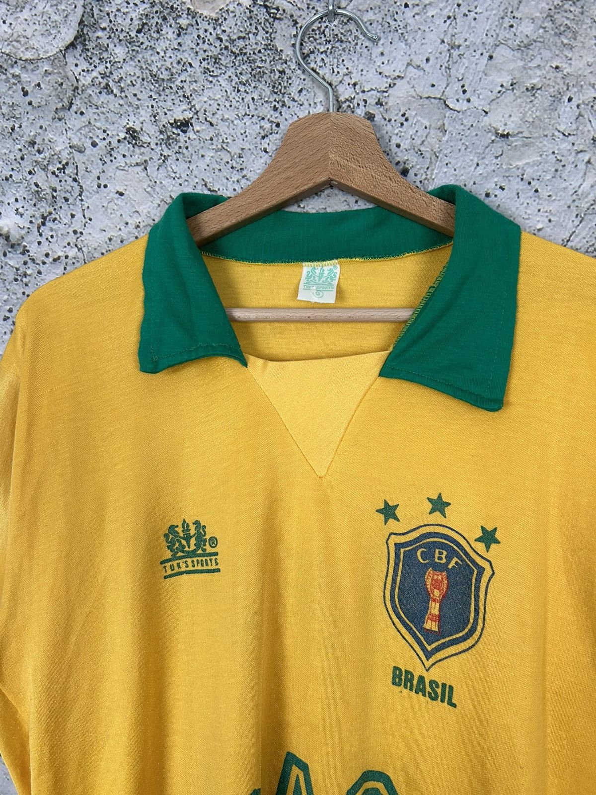 Vintage Brazil Retro Soccer Jersey 90s Vintage Rare Sportswear Size US L / EU 52-54 / 3 - 3 Thumbnail