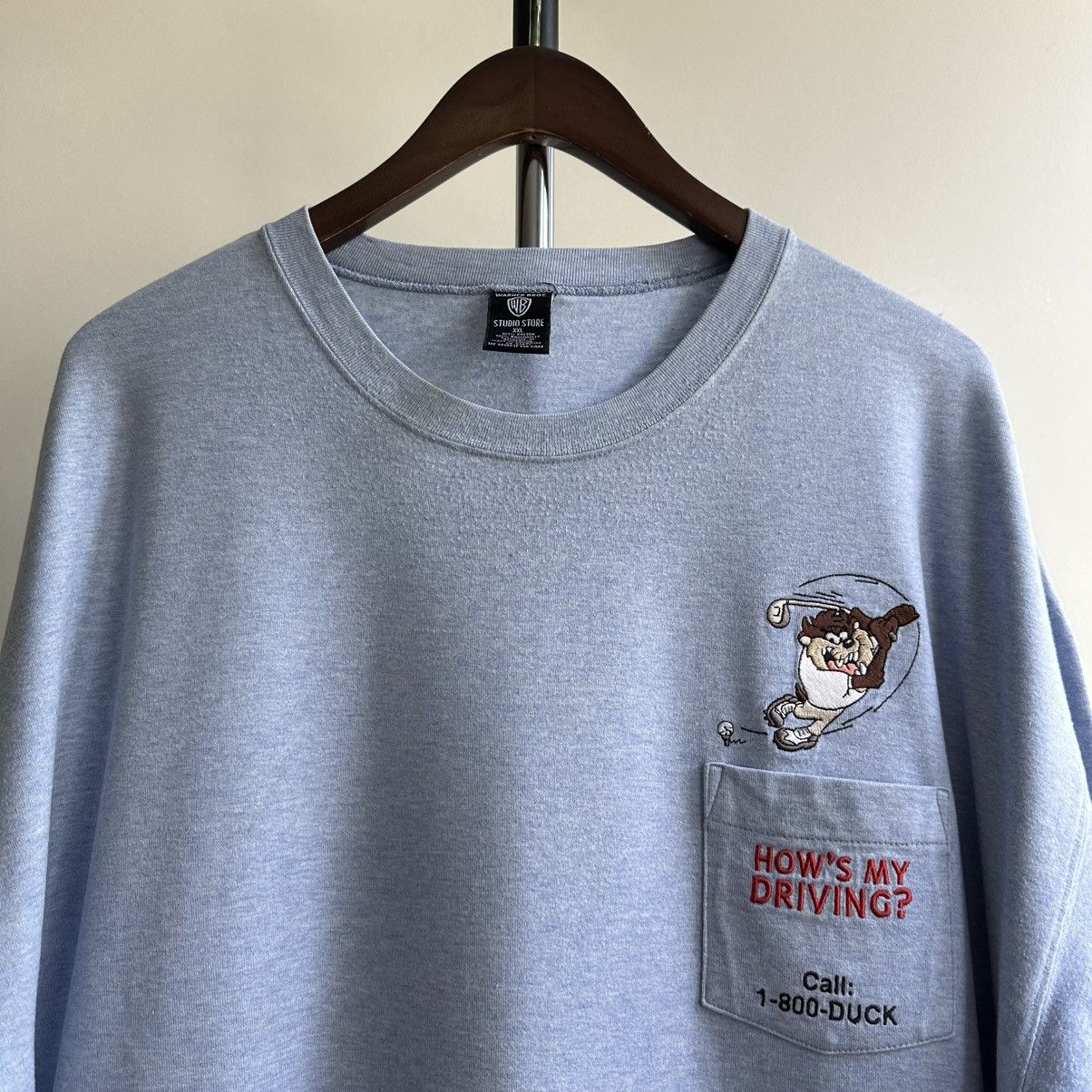 Warner Bros Vintage 1998 Taz Looney Tunes Warner Bros Promo Tee Size US XXL / EU 58 / 5 - 2 Thumbnail