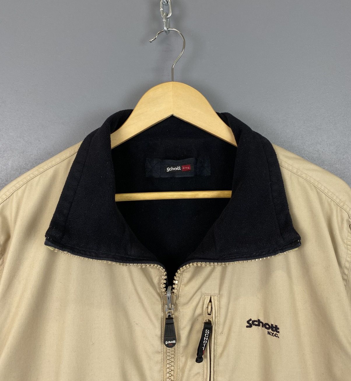 Schott Schott Full Zip Reversible Jacket Men’s Size XL Beige Top Size US XL / EU 56 / 4 - 5 Thumbnail