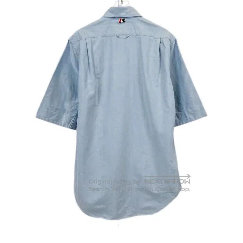 Thom Browne Thom Browne Blue Cotton Short Sleeve Shirt . Size M / US 6-8 / IT 42-44 - 2 Thumbnail