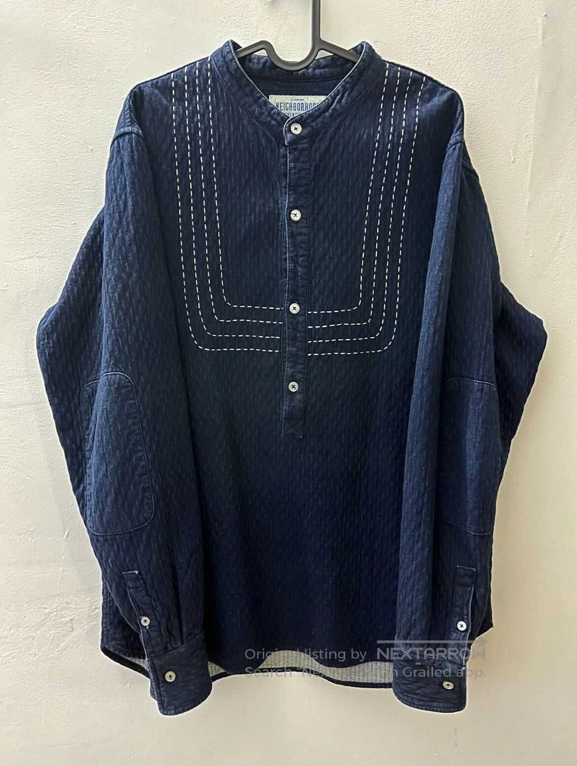 Neighborhood navy blue henley collar sweatshirt. Size US L / EU 52-54 / 3 - 1 Thumbnail
