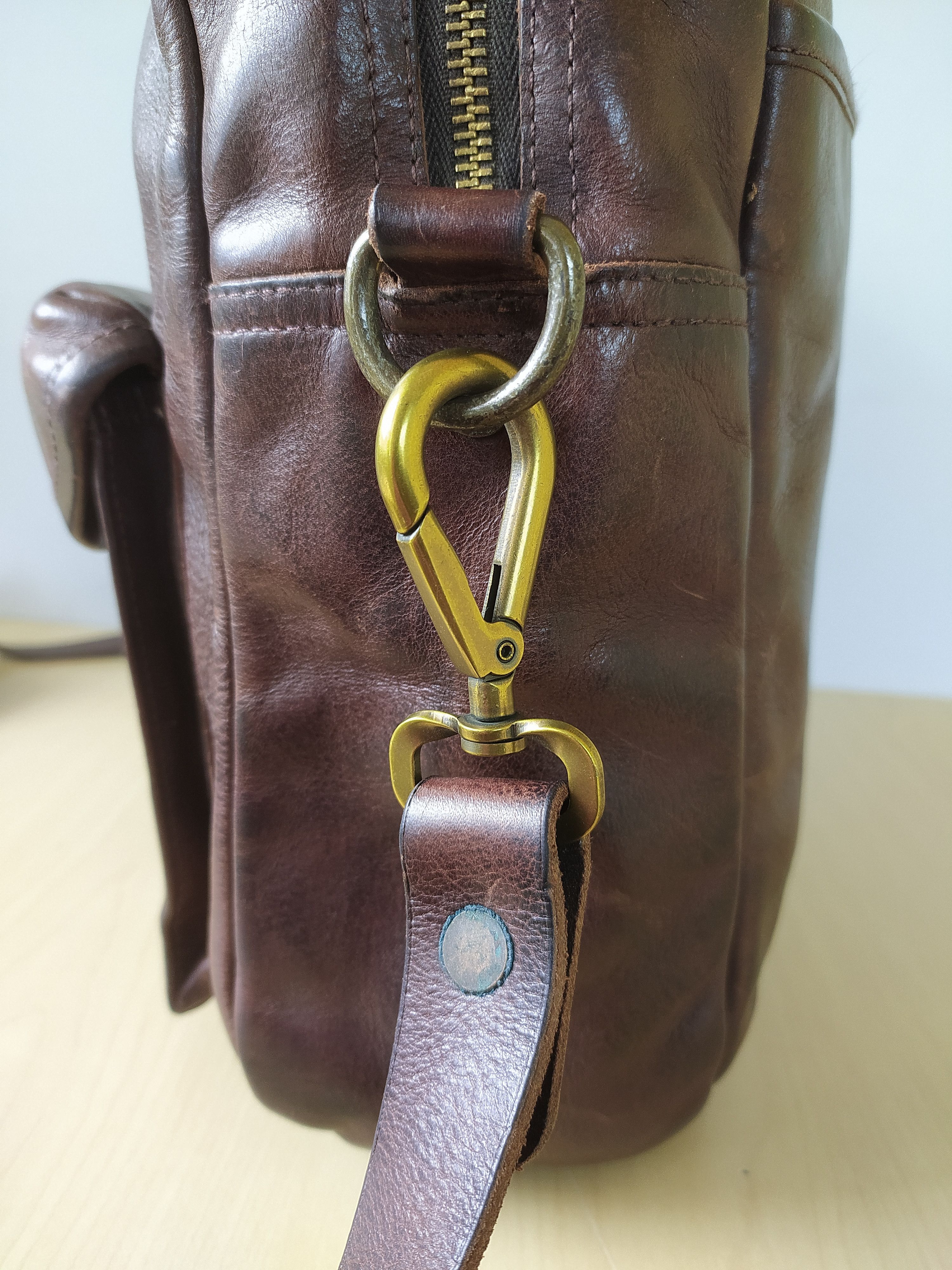 RRL Ralph Lauren RRL Men's Leather Briefcase Free Worldwide Shipping FTP/6006 Size ONE SIZE - 7 Thumbnail