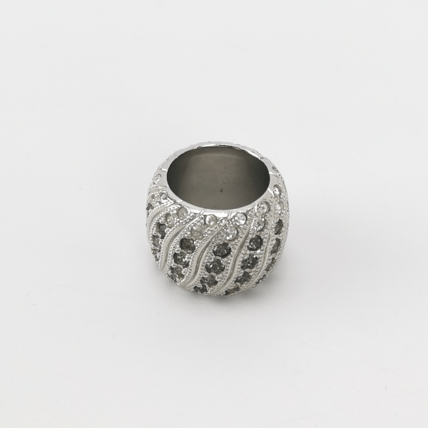Chanel Chanel Crystal Double C Logo Wide Ring Size 14 -z2505 Size ONE SIZE - 3 Thumbnail
