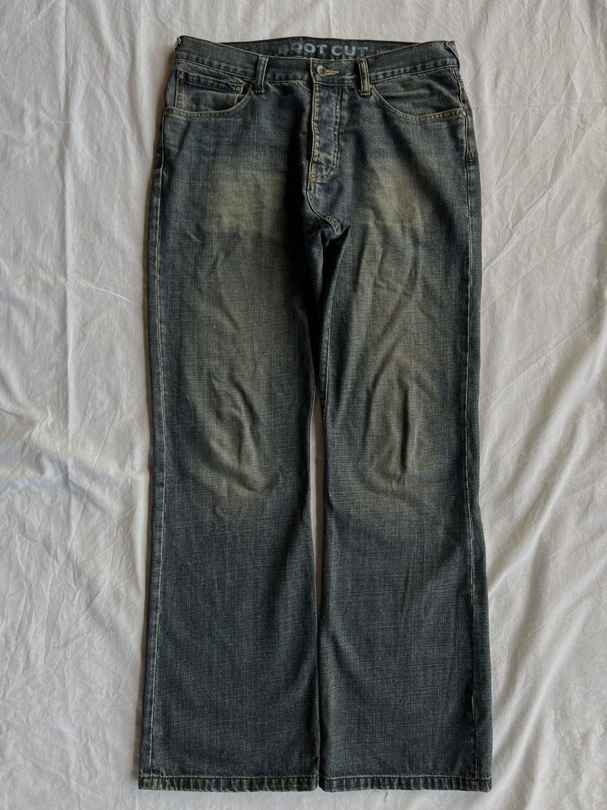 Japanese Brand × Le Grande Bleu (L.G.B.) × Vintage Rare Vintage Denim Jeans Jeff Banks Bootcut Jeans Y2K Fit Size US 32 / EU 48 - 2 Thumbnail