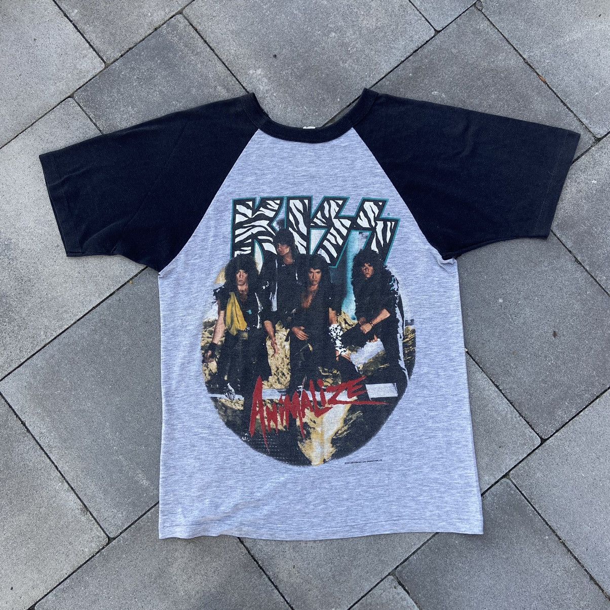 KISS × Vintage 📌 Vintage 1984 KISS Animalize Tour T-Shirt Size US L / EU 52-54 / 3 - 2 Thumbnail
