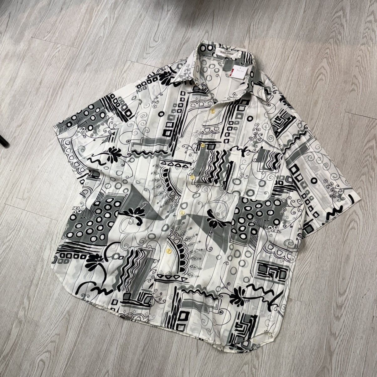 Vintage Vintage duen meei pattern shirt Size US XL / EU 56 / 4 - 2 Thumbnail