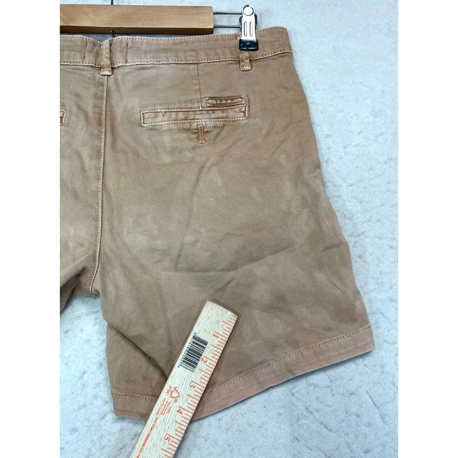 Anthropologie Anthropologie Chino Shorts Womens 28 Khaki Relaxed Stretch Cotton Blend Blue Front Zipper Casual Denim 7in Inseam Mens? No, Womens Size 28" / US 6 / IT 42 - 6 Thumbnail