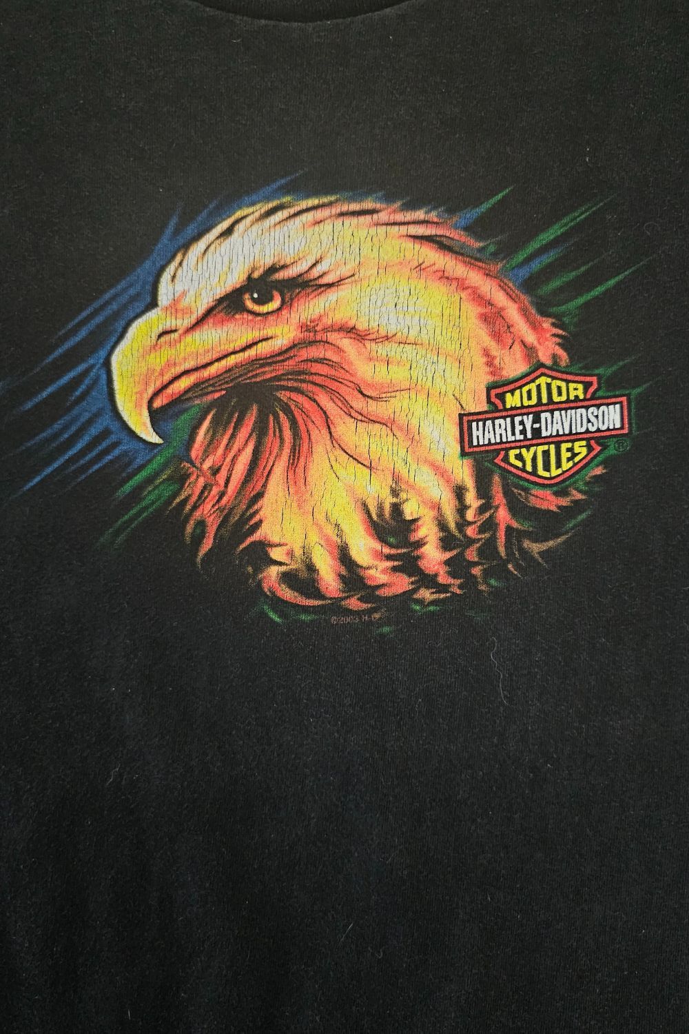 Harley Davidson Harley-Davidson Eagle Tee by Holoubek – (Made in USA, L) Size US L / EU 52-54 / 3 - 3 Thumbnail
