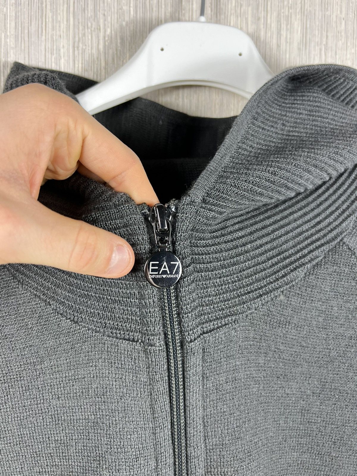 Emporio Armani EA7 Emporio Armani wool knitted hoodie zip cardigan knit Size US XL / EU 56 / 4 - 13 Thumbnail