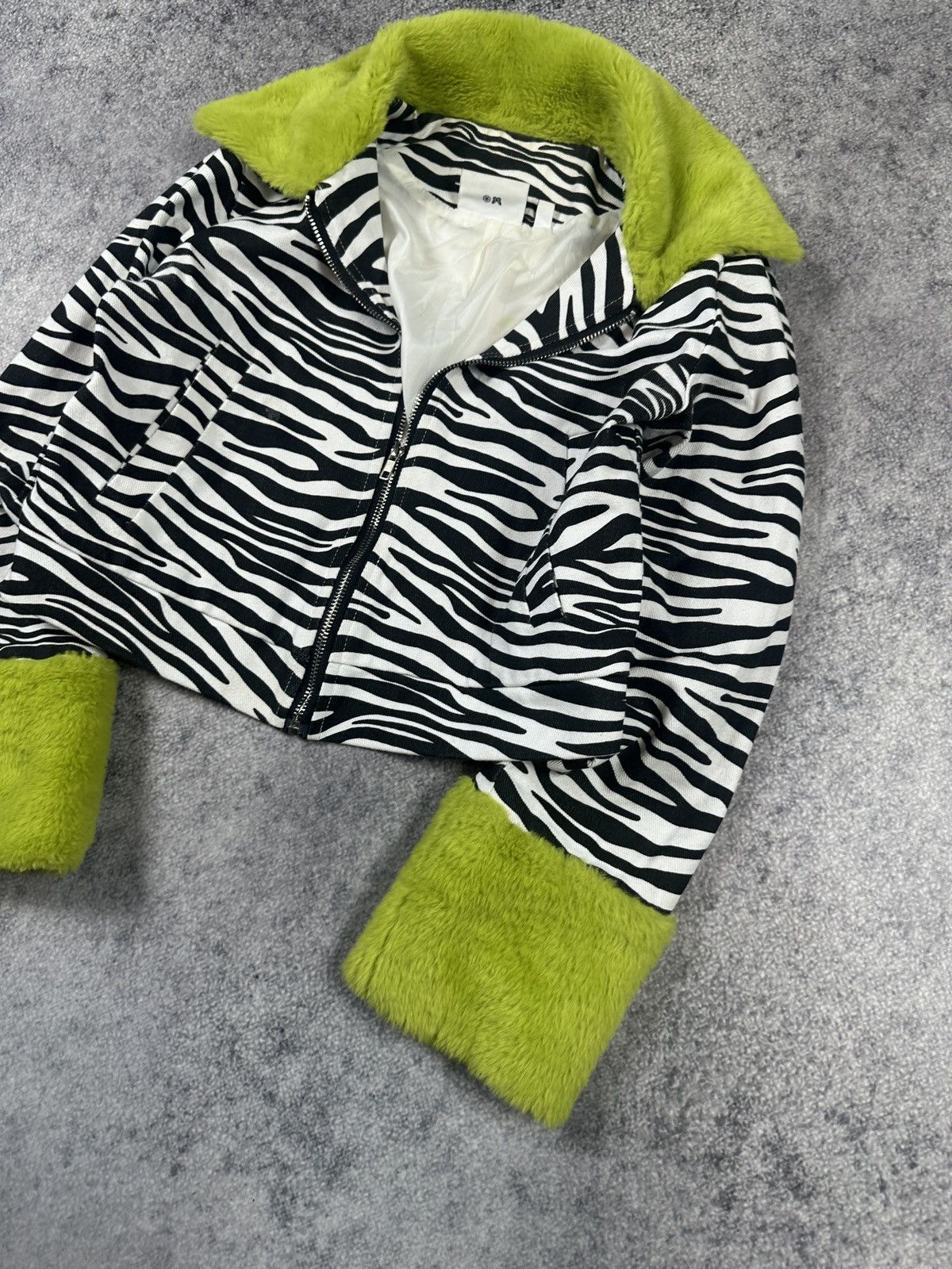 Other Y2K Vintage Fur Jacket Zebra Streetwear Opium Alt Rare VTg Size S / US 4 / IT 40 - 3 Thumbnail
