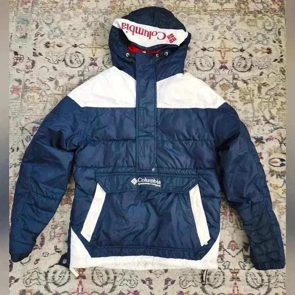 Columbia COLUMBIA Lodge Navy Pullover Puffer Hooded Jacket Size US S / EU 44-46 / 1 - 1 Thumbnail